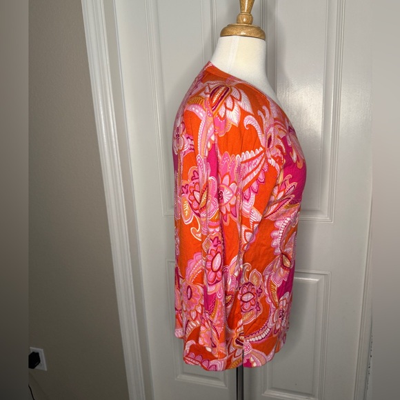 Talbots Floral Print Sweater - Size Large - Picture 3 of 6